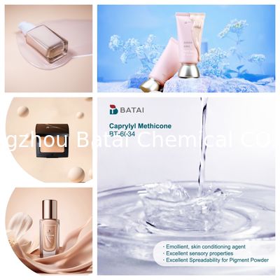 Liquido trasparente Caprylyl methicone INCI Nome in fondazione e protezione solare
