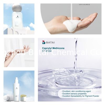Caprylyl methicone L'ultimo indice di rifrazione n/20D 1.4100 1.4200 Ingrediente per formulazioni per la cura della pelle